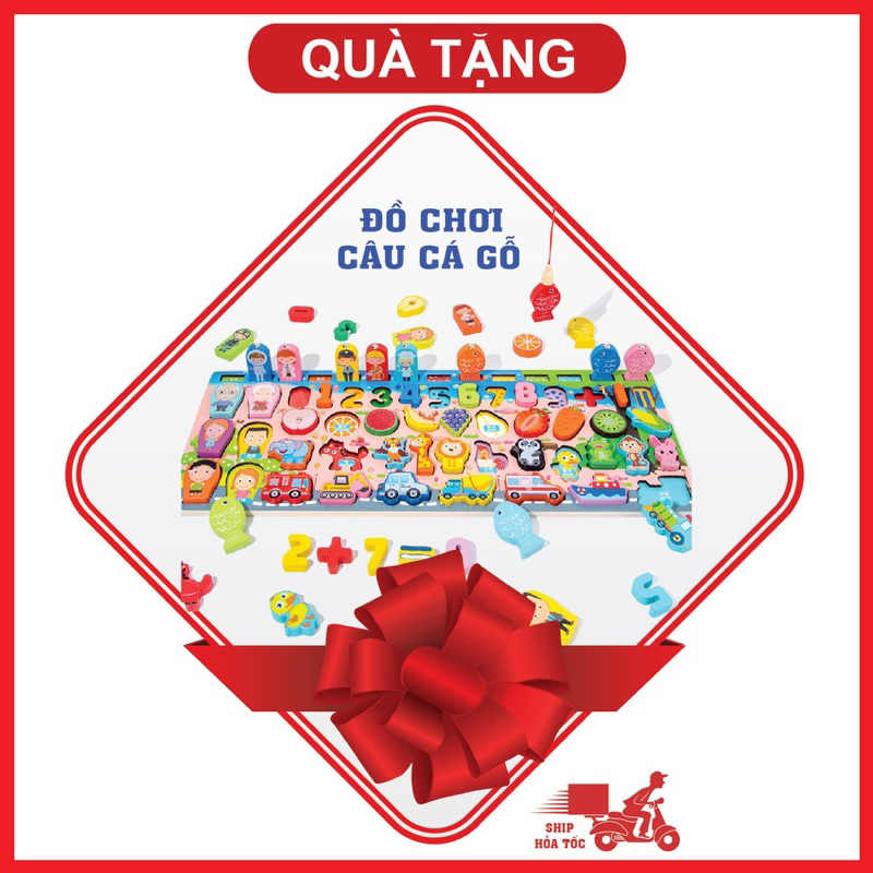 [Quà Tặng] Đồ Chơi Câu Cá Gỗ