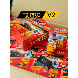 Đèn Pha LED Bi Cầu T9 Pro MA Racing H4 Kính Tím Lắp Ô tô Xe Máy Pha Bi Cầu Chống Chói Cắt Sáng M3MINI