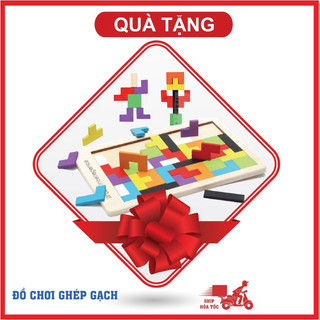 Đồ chơi ghép gạch bằng gỗ cho bé