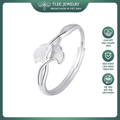 Nhẫn bạc nữ TLEE, nhẫn đài hoa tự điều chỉnh size TLEE JEWELRY