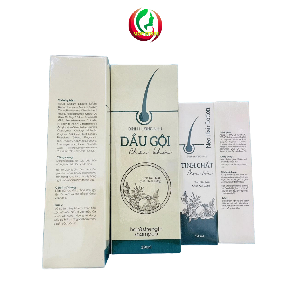 (CHÍNH HÃNG) Combo Mọc tóc Đinh Hương Nhu (Xịt Tóc + Dầu gội)