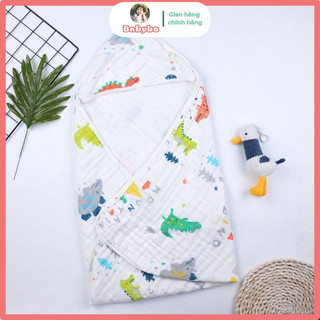 Khăn tắm, chăn ủ sơ sinh chất liệu xô Orgaic 4 lớp dày dặn kháng khuẩn kích thước 70*70cm
