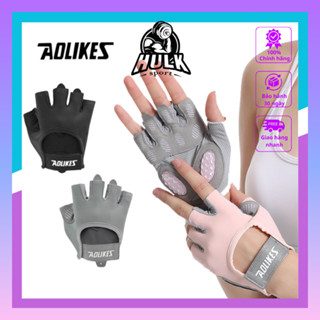 Găng Tay Tập Gym Nữ AOLIKES 121, Đệm Silicon Cao Cấp Bảo Vệ Tay, Chống Chai Trượt,Hở Ngón Thoáng Khí