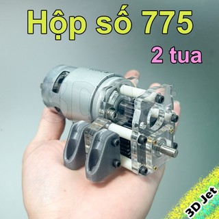 Hộp số giảm tốc mica 2 tua motor 775, hộp số rc, hộp số mica vs1 bánh răng kim loại, hop so 775, hs, hs775, hop so