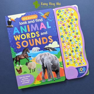 Sách âm thanh 50 nút my fist look and find sound book animals sách âm thanh cho bé 1 2 3 4 5 tuổi