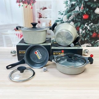 Nồi Đá Stone 7 Lớp Cao Cấp Lock&Lock (hàng chính hãng) LCA6181D, LCA6202D, LCA6242D, LCA6244D