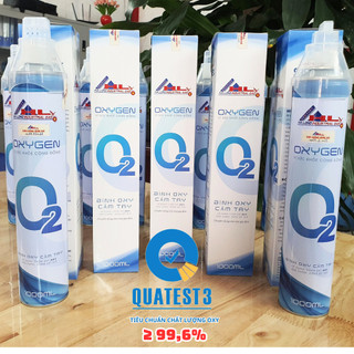 Bình oxy cầm tay, oxy y tế 1 lít , tiêu chuẩn quatest3 chất lượng oxy ≥ 99,6%,