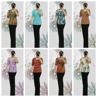 Bộ Lẻ (Áo Bà Ba Bông Cổ Nữ Hoàng Tay Lỡ + Quần Đen Rộng)