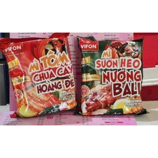 Mì Tôm Chua Cay Hoàng Đế/ Mì Sườn Heo Nướng Bali Cao Cấp Vifon Gói 100g