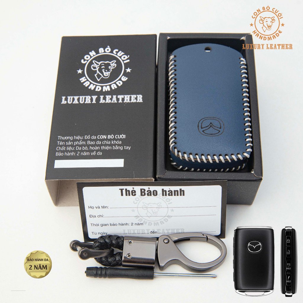 Bao Da Chìa Khóa  Mazda 3.2020 -2025, Cx3 CX30, CX8 2022-2025, Mazda 2 2023-2025, CX5 2023 -2025 Da 