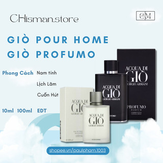 Nước Hoa Nam Giò Trắng, Giò đen EDP 100ml- Mùi hương quốc dân,nam tính và cuốn hút- Chisman
