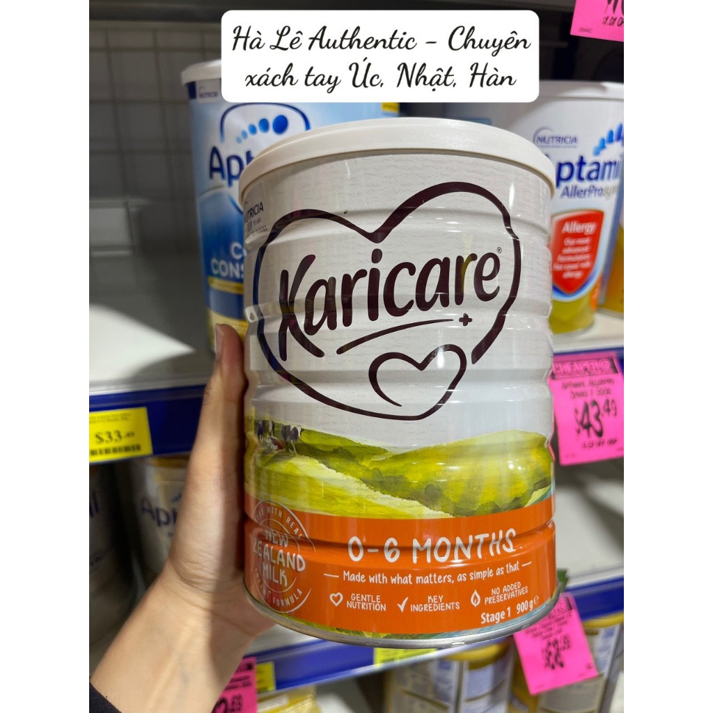 [XÁCH TAY ÚC] SỮA KARICARE NỘI ĐỊA ÚC LON 900GR ĐỦ SỐ 1, 2, 3 (ĐỦ BILL, BAY AIR)