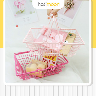 Giỏ sắt để bàn, rổ sắt decor , giỏ đựng mỹ phẩm xinh xắn 23 x 15 x 9 cm