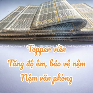  🌈Link Hỏa Tốc🌈 Nệm Topper Cao Su Nhân Tạo Dày 5cm Siêu Bền Đẹp Êm Ái Không Xẹp Lúng_Chính Hãng 