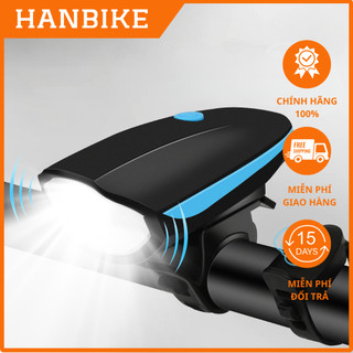 Đèn xe đạp thể thao siêu sáng chống nước có còi kêu to pin bền sáng lâu sạc usb tiện lợi hàng full hộp đủ phụ kiện