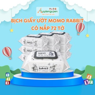Giấy Ướt Momo Rabbit gói 72 tờ có nắp - Siêu dày dặn | Applenguyen94