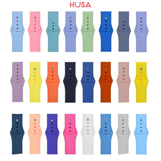 Dây silicon chống bám bẩn cho đồng hồ iWatch 49mm 45mm 44mm 41mm 42mm 40mm 38mm HUSA