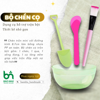 Bộ chén bát trộn đắp mặt nạ 4in1 que, thìa, cọ