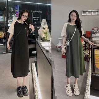  Đầm suông dài  váy suông bầu chất cotton Gemmy Shop in hình Ngựa giáp lăng 