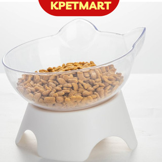 Bát Ăn Nhựa Đơn Mặt Mèo Có Đế Cho Chó Mèo - KPETMART - Bát Ăn Cho Chó - Chén Ăn Cho Mèo - Chén Ăn Chống Gù Cho Chó Mèo