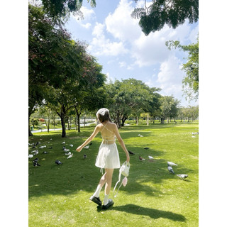 Đầm ngắn đan dây hở lưng OHOH (BACKLESS DRESS)