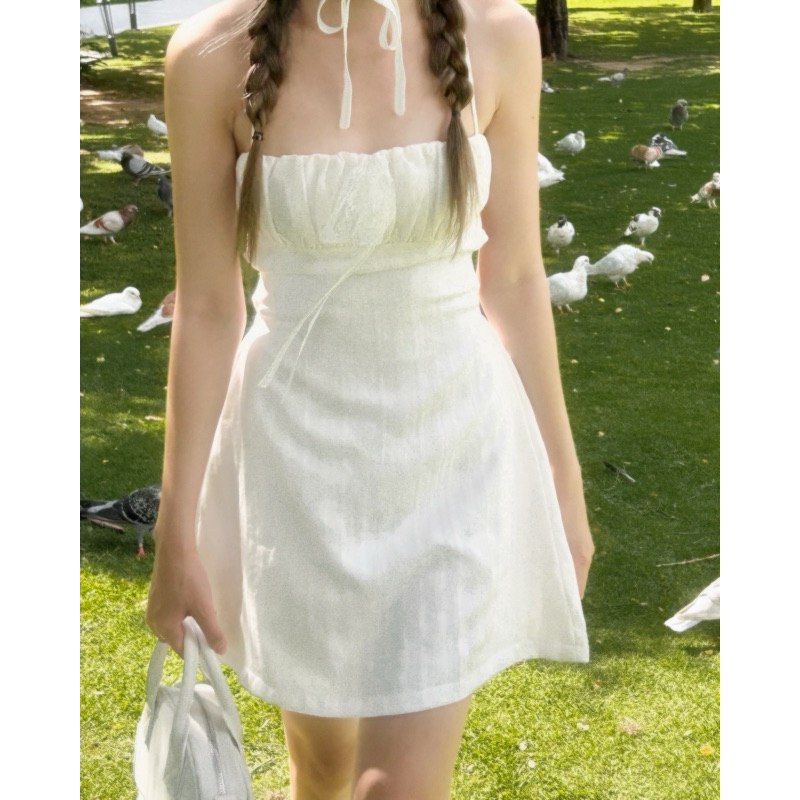 Đầm ngắn đan dây hở lưng OHOH (BACKLESS DRESS)