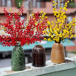Lọ hoa gốm sứ men hoả biến dáng chuông