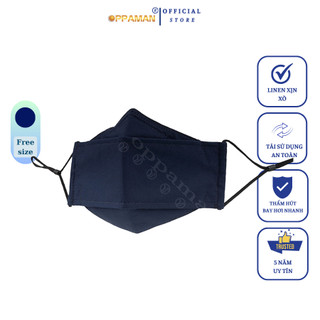 Khẩu trang vải nam xanh đen khẩu trang nam kf94 khẩu trang vải dày dặn thời trang khẩu trang cho nam cotton OKT6 OPPAMAN