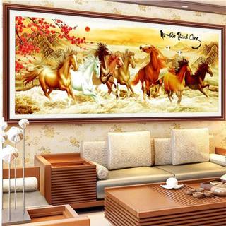 Tranh đính đá Mã đáo thành công - LV282 , tranh chưa đính đá