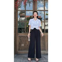 Quần suông 2 ly cạp liền chun lưng