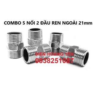 5 chiếc kép inox 304 ren ngoài 21mm