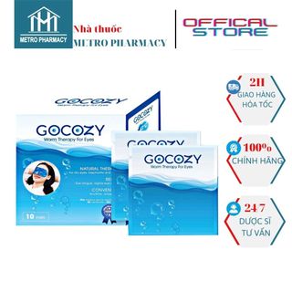  Chườm ấm mắt Gocozy-Giúp thư giãn mắt giảm khô mắt mỏi mắt-Hộp 10 miếng 