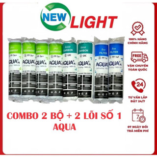 Combo 8 lõi lọc nước 123 Aqua - Gồm 4 lõi số 1, 2 lõi số 2, 2 lõi số 3