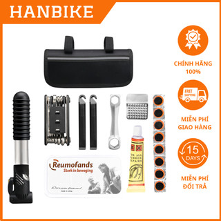 Phụ kiện xe đạp bộ dụng cụ sửa chữa xe đạp đa năng bơm tay mini vá xăm lục giác treo xe đạp tiện lợi