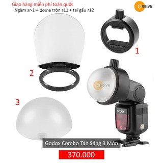 Combo Tản Sáng 3 Món Godox AK-R11 R12 Và Ngàm Gắn SR1