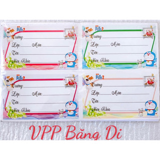 20 cái nhãn vở 4 ô đại có keo dán bất kì