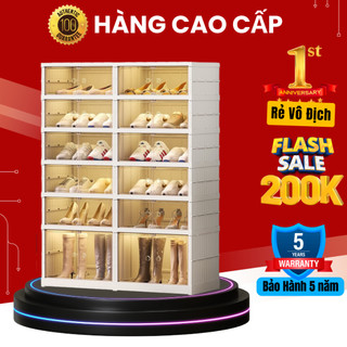Tủ Để Giày Gấp Gọn SHOE BOX Chất Liệu Nhựa ABS Cao Cấp Tiện Lợi Tháo Lắp Dễ Dàng Bảo Hành 5 Năm