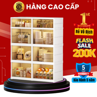 Tủ Để Đồ Gấp Gọn, Hộp Để Đồ Cao Cấp Chất Liệu Nhựa ABS Nguyên Sinh Không Mùi An Toàn Cho Sức Khoẻ