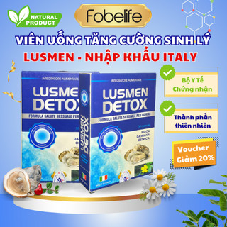 Viên Uống Hàu Biển Lusmen Detox Tăng Cường Sinh Lý, Sức Khỏe Nam Giới - Nhập Khẩu ITALY -Hộp 30 Viên