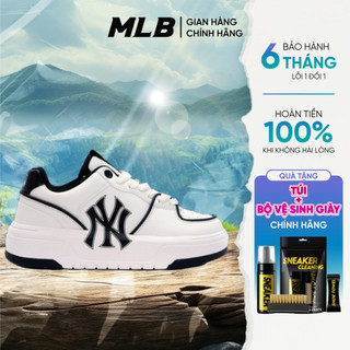 [ FULLBOX HIDDENTAG ] Giày MLB Chunky Liner NY Màu Đen Trắng Chính Hãng. Giày Thể Thao Nam Nữ Độn Đế Chính Hãng
