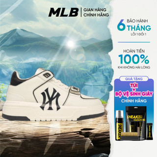 [ FULLBOX HIDDENTAG ] Giày MLB Chunky Liner Mid Màu Đen Trắng Chính Hãng. Giày Thể Thao Nam Nữ Độn Đế Chính Hãng