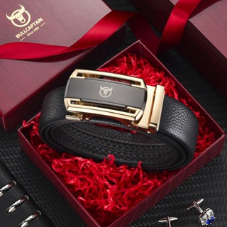 Thắt lưng nam , dây nịt nam cao cấp Bullcaptain Full hộp đựng chất liệu da bò nguyên tấm V22