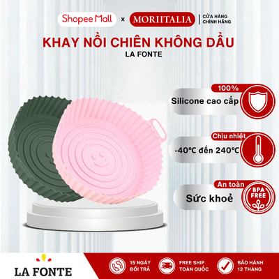 Khay nồi chiên không dầu La Fonte hình tròn bằng silicone chịu nhiệt - Moriitalia