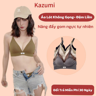 Áo Lót Nữ Không Gọng KAZUMI, Áo Ngực Chất  Cotton Thoáng Khí Chống Chảy Xệ A08