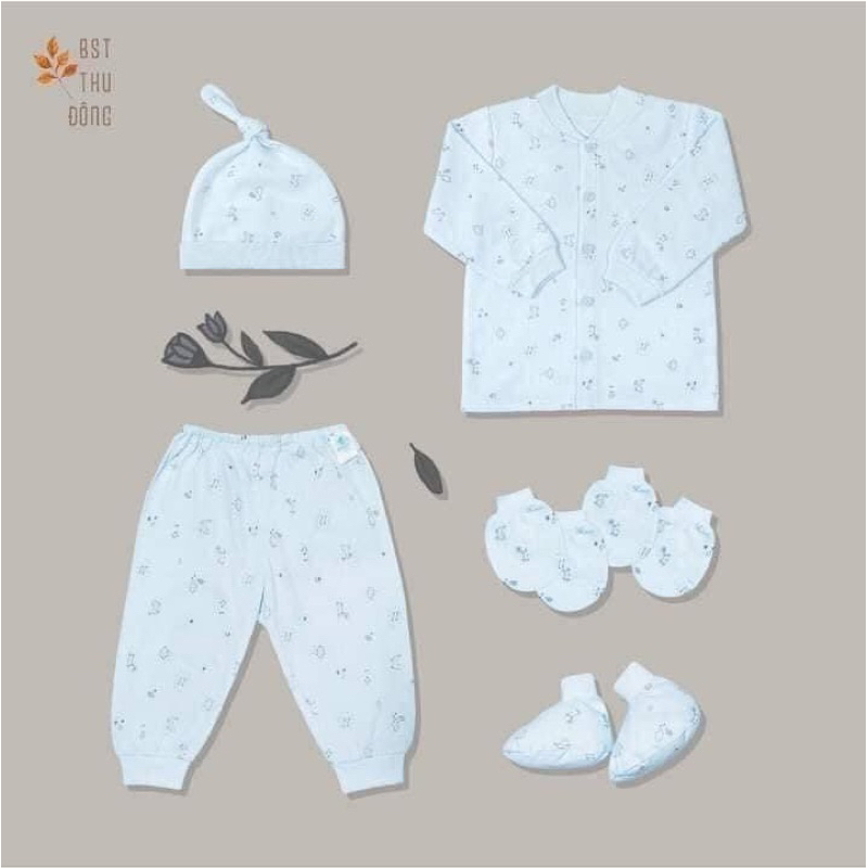 SET QUẦN ÁO + MŨ + BAOTAY CHÂN MIO BÉ TRAI THU ĐÔNG