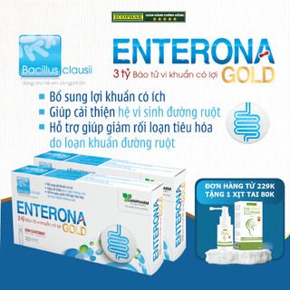 MEN VI SINH LỢI KHUẨN ENTERONA GOLD - GIẢM RỐI LOẠN TIÊU HÓA - BỔ SUNG KẼM & LỢI KHUẨN - CẢI THIỆN HỆ VI SINH ĐƯỜNG RUỘT