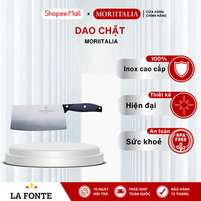 Dao Chặt Moriitalia Thép Không Gỉ Nguyên Khối Lưỡi Dày 2.5cm - 3mm