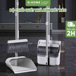 Chổi quét nhà thông minh ghome chổi quét nhà xoay 180 độ kèm hót rác 2 in 1 cán dài tiện lợi ti24m39