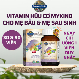 Mykind Vitamin Hữu Cơ Cho Mẹ Bầu và Sau Sinh Garden of Life Prenatal Once Daily lọ 30v
