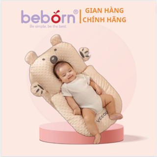Gối chống trào ngược và đệm ngủ đúng tư thế Cho Bé CHỐNG MÉO ĐẦU chính hãng BEBORN LOVE